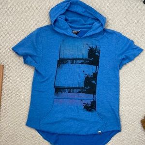 Roxy short sleeve oversized sweatshirt hoodie